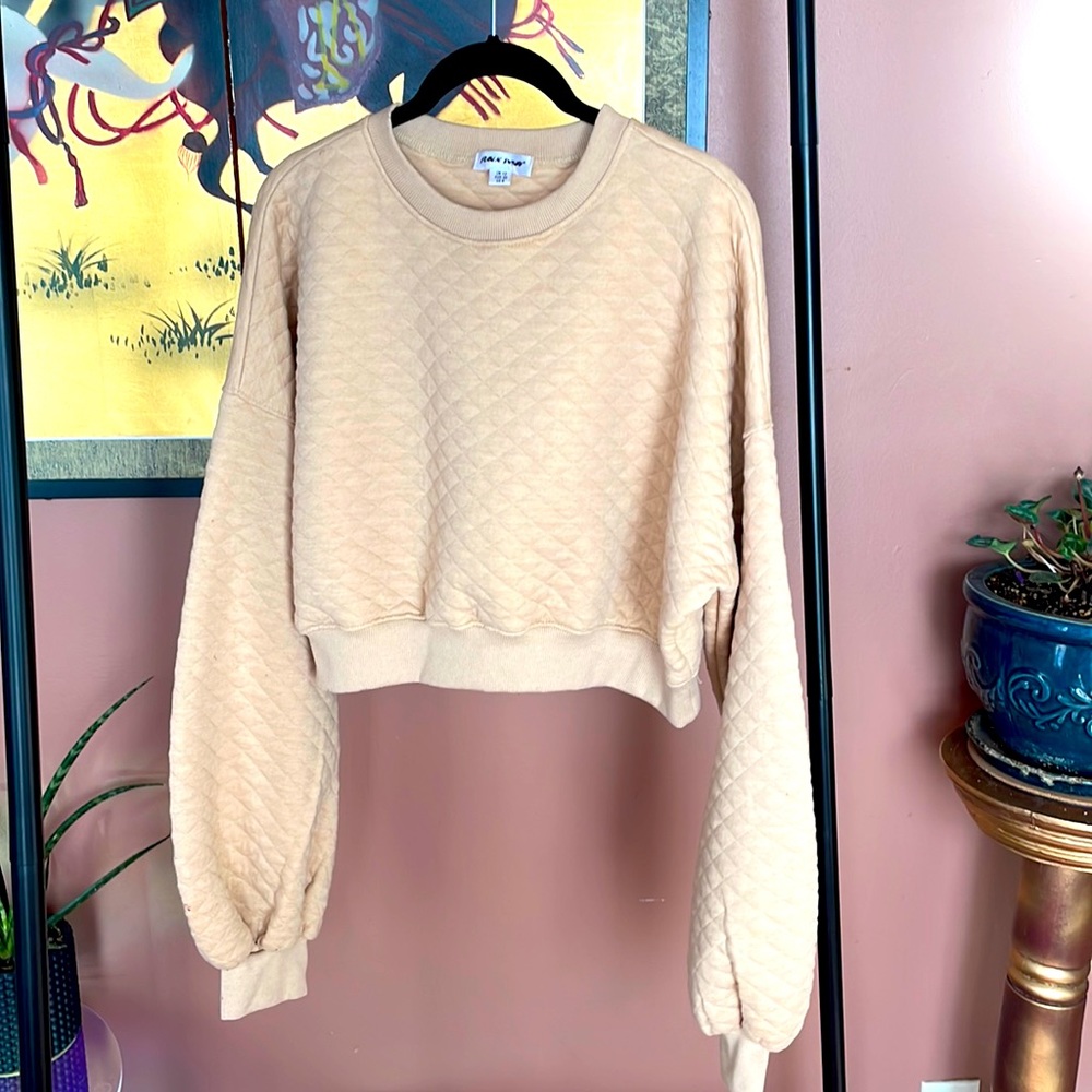 Gorg! Public Desire cropped quilted sweatshirt Size 8 UK 12 Euro 40 medium